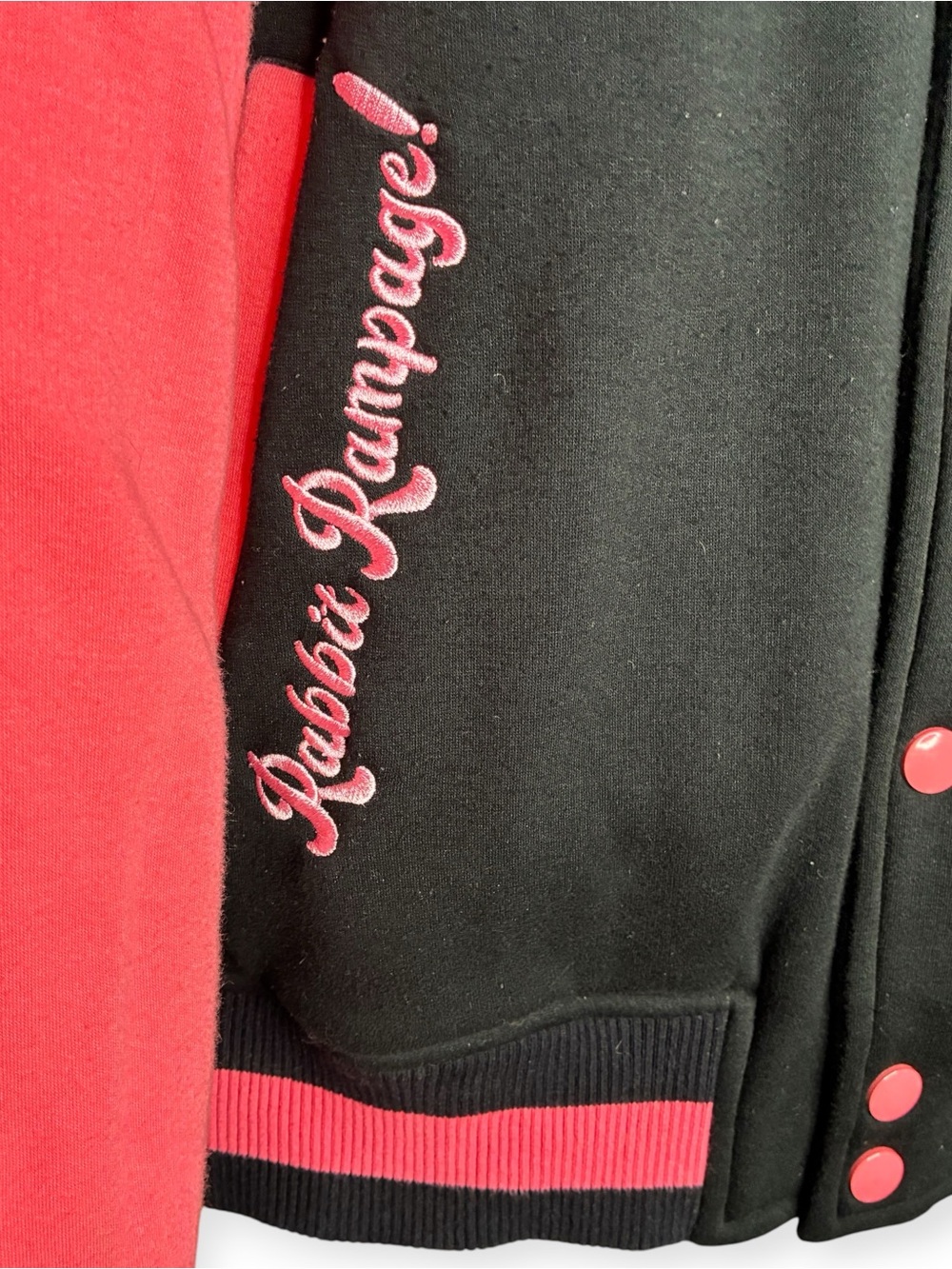 PUNKALOPI 2X Mugi Mart Creator Merch Bomber Jacket Rabbit “Class of Chaos” Pink - Picture 6 of 10